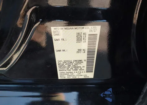 2017 Nissan Altima 2.5 Sr из США, поврежденный, VIN 1N4AL3AP8HC247615